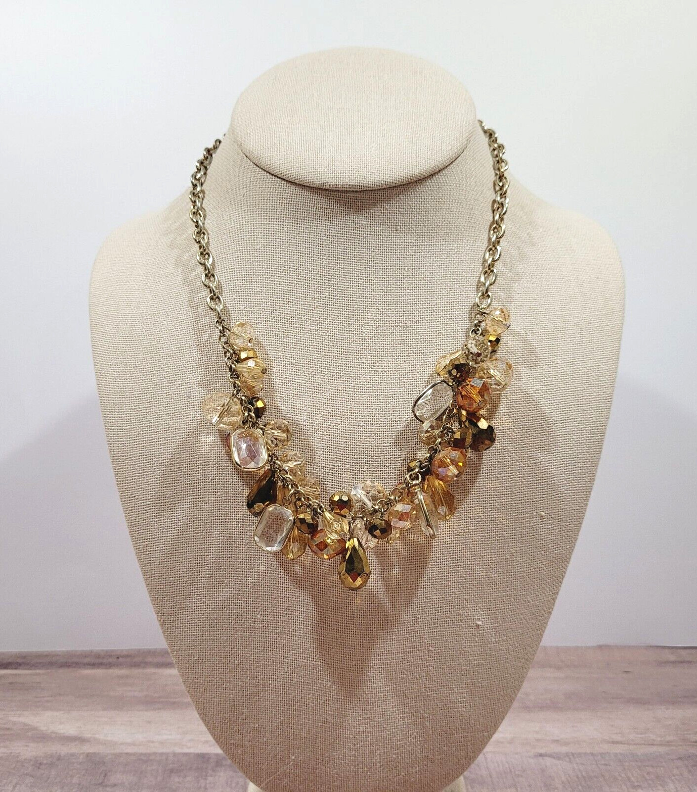 Chunky Cluster Statement Multi Colored Faceted Gl… - image 6