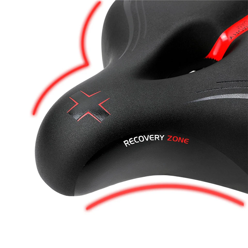 Cojín de aire de gran tamaño para silla de montar de bicicleta hueco cómodo ancho Big Bum Foto 3 de 4