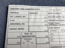 British Airways Concorde Original Descent and Landing Data Sheet 1976-1980 Rare
