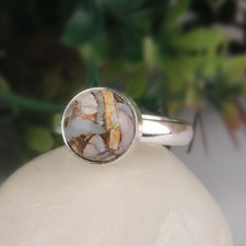 Copper Ethiopian Opal Gemstone Ring 925 Sterling Silver Engagement Band Ring