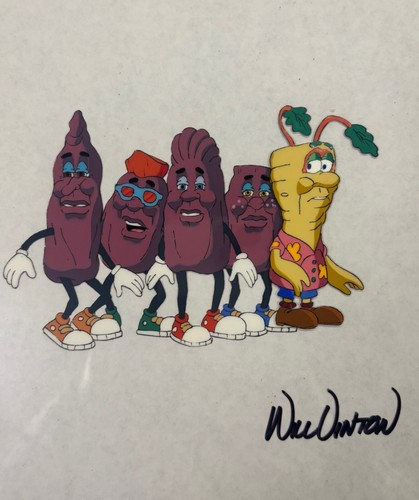 California Raisins original production cel signed Will Vinton Stretch Red Rudy - Picture 2 of 5