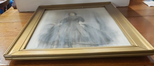 Retrato enmarcado de viuda victoriana escocesa de finales del siglo XIX en traje de luto - Imagen 6 de 11