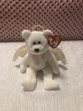Ty Beanie Baby 1998 Hall The Angel Bear 8.5 Inch With Tags