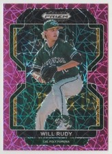 2022 Panini Prizm Draft Picks Neon Pink Velocity #PDP162 Will Rudy 