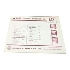 SAMS PHOTOFACT FOLDER SET NO. 663 November 1963 Complete
