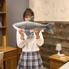 60cm Soft Shark Plush Stuffed Sleeping Cute Pillow Cushion Animal Doll Gift