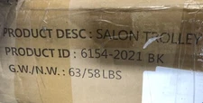 BarberPub 6154-2021-BK Salon Trolley NEW IN BOX!!! FREE SHIPPING!!!