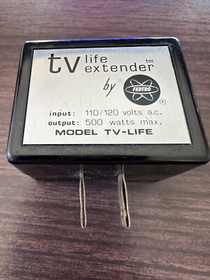 Vintage TV Life Extender Wall Plug by Fedtro 110/120 volts ac input