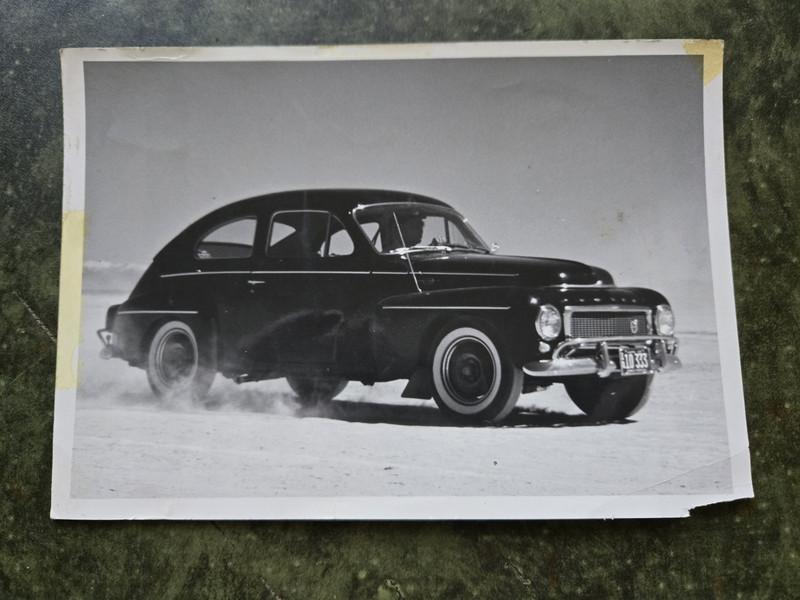 Vintage Original B & W Photo VOLVO 544  5 X 7"  SWISCC Auto Cross