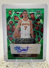 2024-25 Panini Mosaic Nikola Durisic RC Rookie Scripts Auto RS-DUR Green Ice  