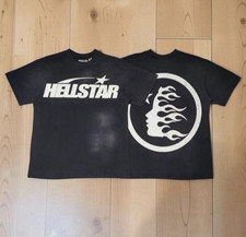 Hellstar Men s Black Cotton Graphic Tee M Sho...