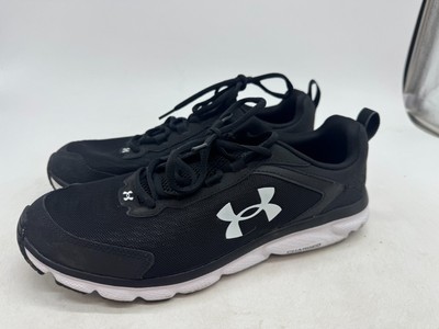 Under Armour Charged Assert 9 Sneakers Womens Black White Running Shoes - 10.5