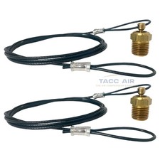 2 Pack 1/4" NPT Air Compressor Tank Pull Drain Valve Cable Moisture Release