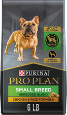 Purina Pro Plan Small Breed Dog Food Shredded Blend Chicken Rice Formula, 6 Lb