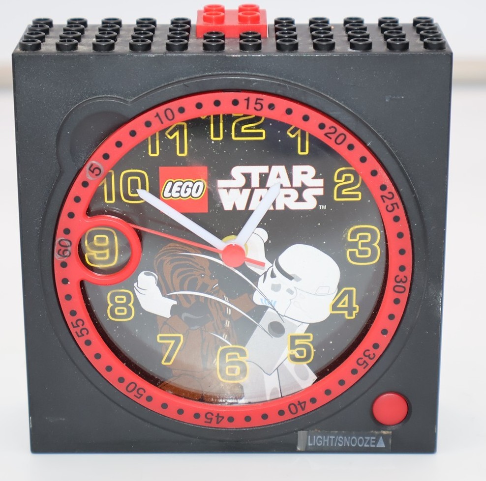 Lego Star Wars Alarm Clock with Chewbacca and Storm Trooper Works photo