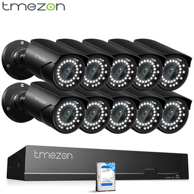 TMEZON 16CH 4K 8MP POE Security Camera System H.265+ AI Detect for Home Security
