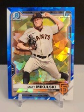 2021 Bowman Draft Sapphire Matt Mikulski #BDC-179 1st Bowman RC
