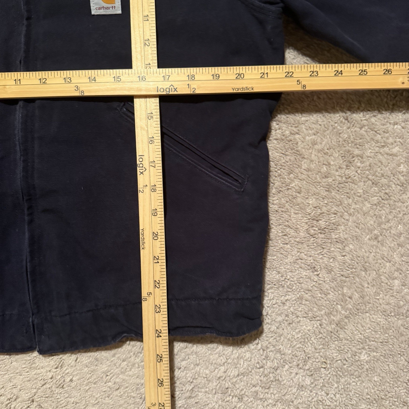Carhartt FFA Detroit Jacket 101209403 Navy Blue Made In USA Blanket Lined Mens M image 10