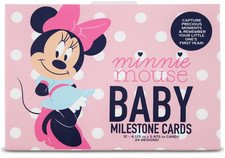 Disney Minnie Mouse Baby Monthly Milestone Cards 0-12 Months Girl 12 Pc