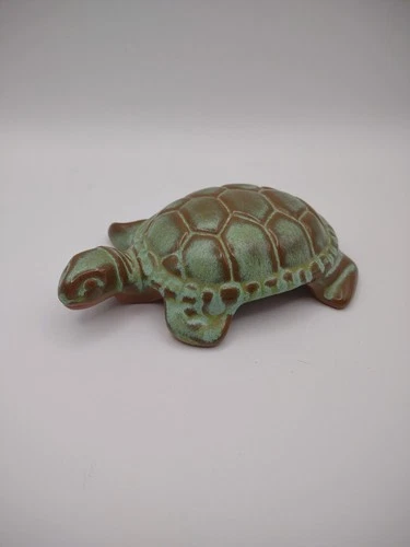 Vintage Frankoma Pottey Prairie Green  Turtle 4.5"