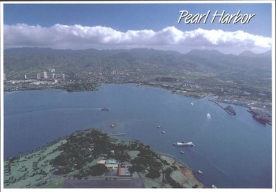 Vintage Pearl Harbor Postkarte 1997 Hawaiian Resources Co. Unposted Luftaufnahme