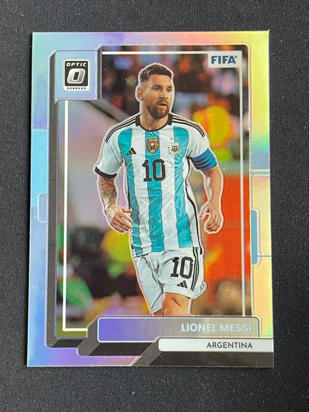 Lionel Messi 2022-23 Panini Donruss FIFA Optic Holo Prizm #10