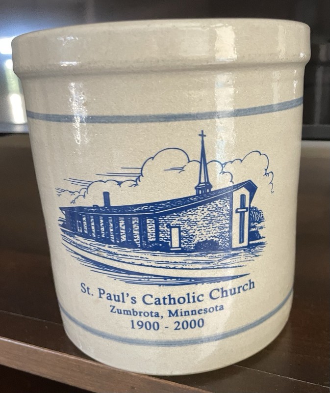 RED WING POTTERY ST PAULS CATHOLIC CHUCH zumbrota minn 1900-2000