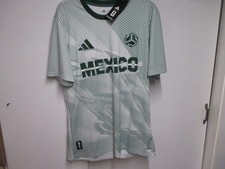 MEXICO (ADIDAS) MENS SOCCER JERSEY (XXL) NWT GREEN W/RAISED LOGOS COOL PATTERN