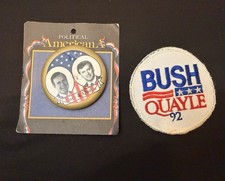 Bush & Quayle Presidential Campaign Button and Patch