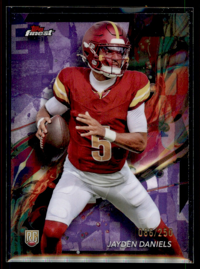 2024 Finest PURPLE REFRACTOR Jayden Daniels Commanders #67 RC 86/250