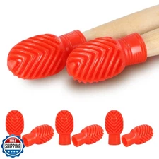 6 Pack Drumstick Dampeners for Silent Practice Drums Silicone Drumstick Tips 