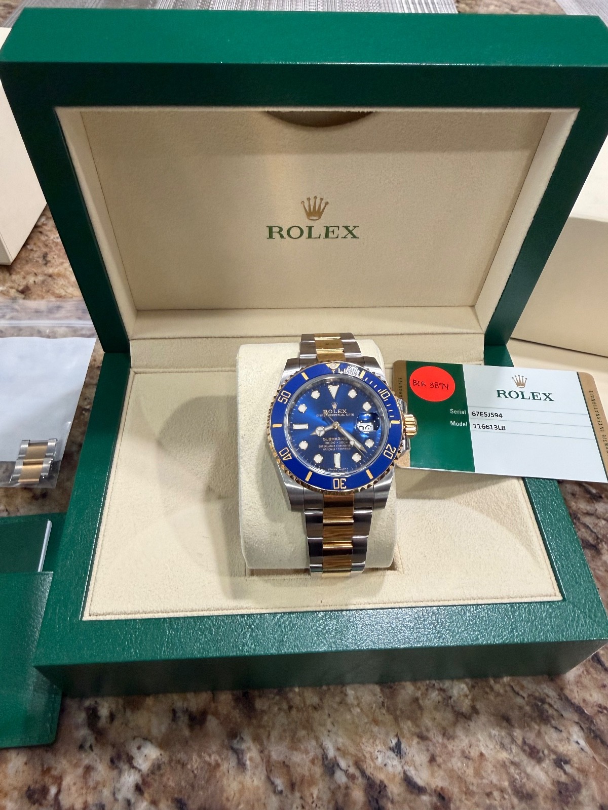 2017 Rolex Date Submariner Bluesy 40mm 116613LB Blue Dial