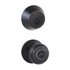 Defiant Hartford Aged Bronze Combo Pack with Single Cylinder Deadbolt