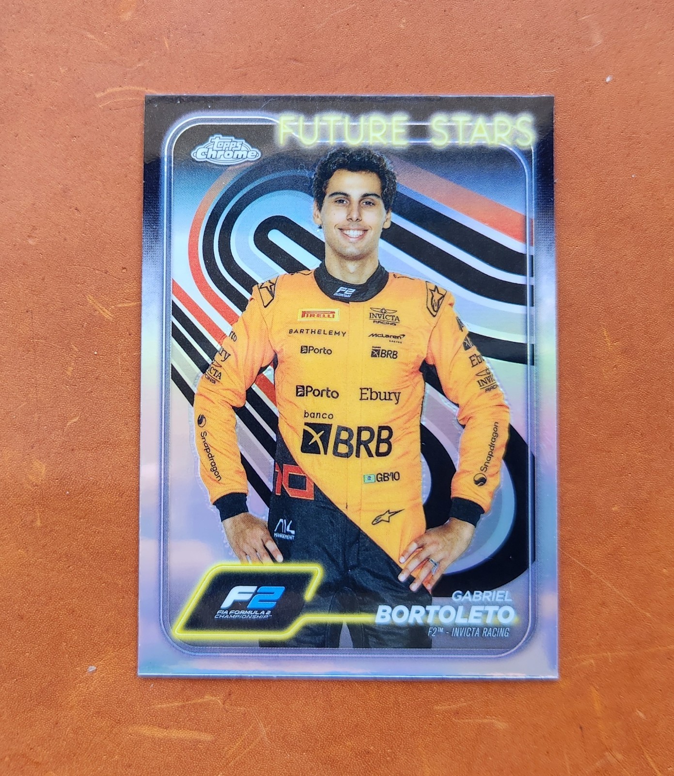 2024 Formula 1 Topps Chrome Gabriel Bortoleto #28 Portrait Refractor PRC RC