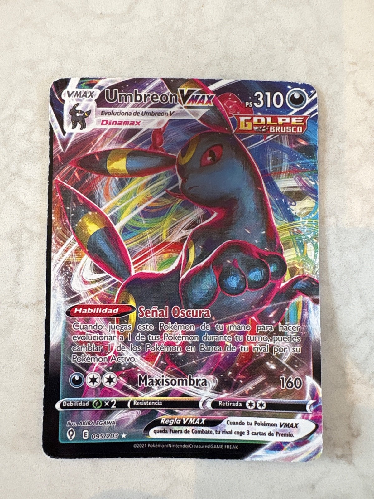 Umbreon VMAX 095/203 Pokemon Card Excellent Condition