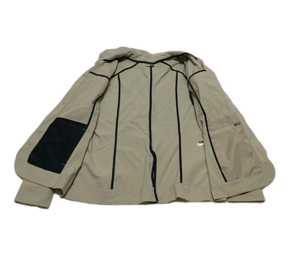 Blazer EDDIE BAUER Mujer Talla 16 Beige Travex Travel Trek 3 Botones Nylon Spandex Foto 3 de 4