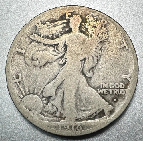 1916-S  WALKING LIBERTY HALF DOLLAR  GOOD   KEY DATE  #1314