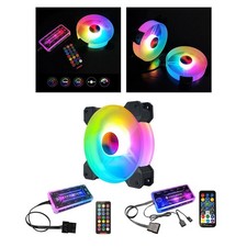 Ventilateur de boîtier arc-en-ciel de 120 mm, silencieux, éclairage réglable,