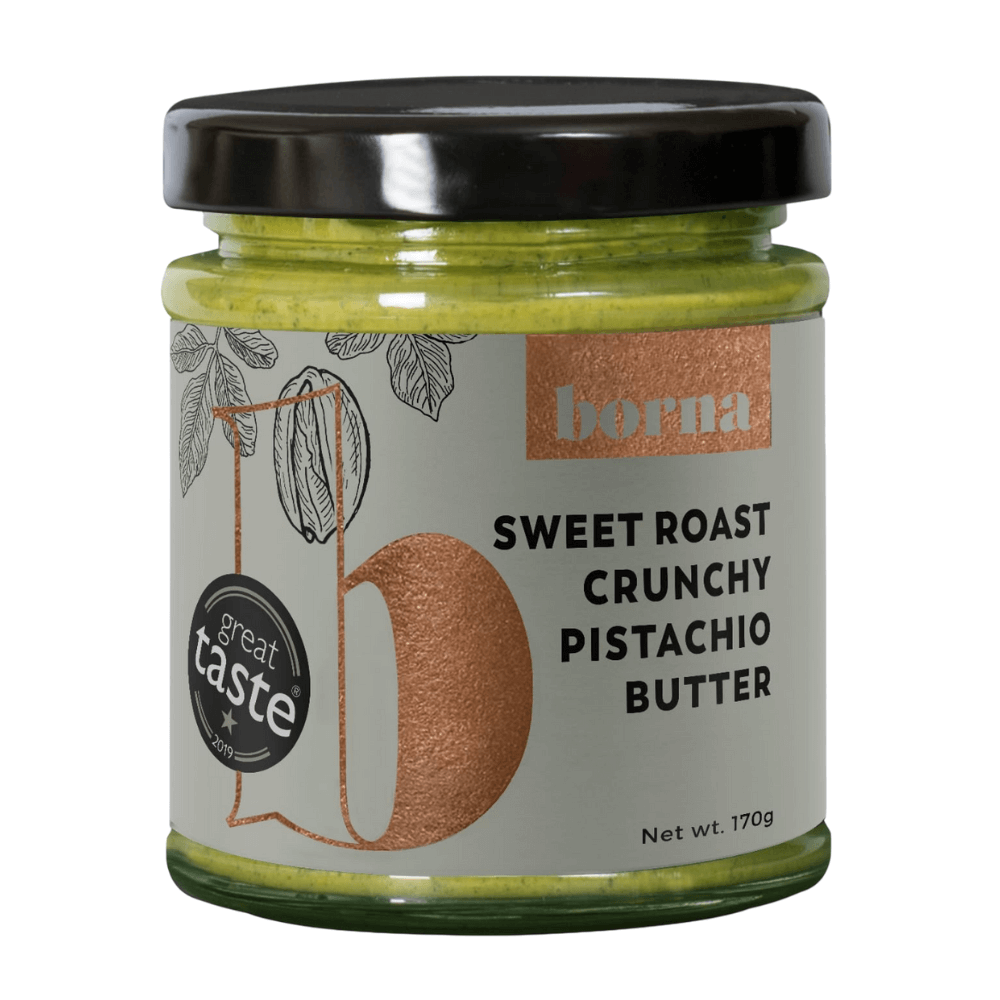 Borna Crunchy Sweet Pistachio Butter 170g Premium Nut Spread