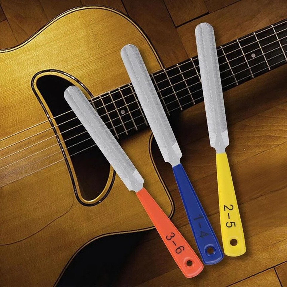 Gauged Files Rounded Guitar Gauged Nut Saddle Files Fret Crowning Slot Filing Luthier Repair ...