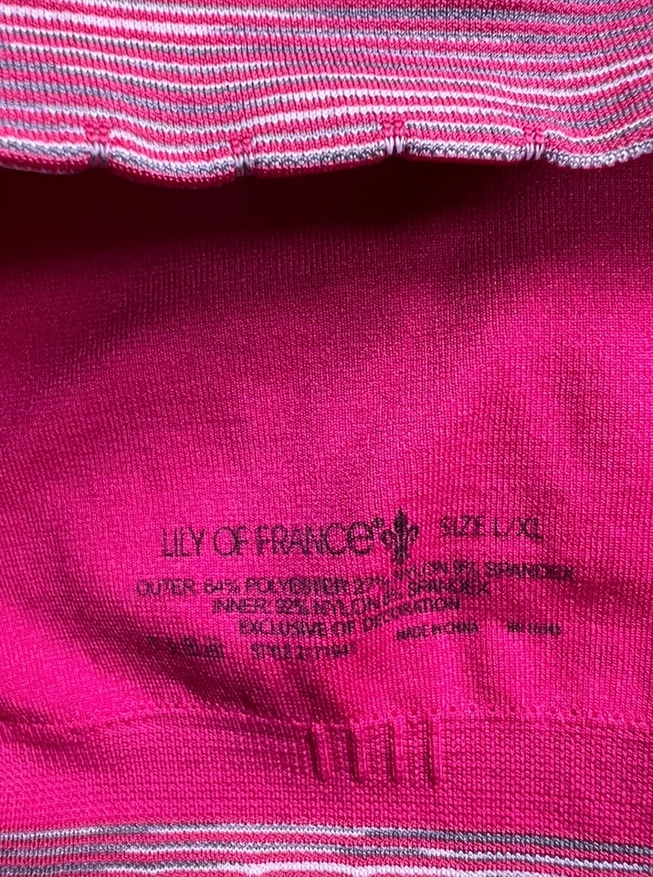 Sujetador deportivo Lily Of France reversible con correas ajustables rosa fucsia L XL Foto 3 de 4