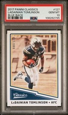 2017 Classics LaDainian Tomlinson PSA 10 GEM #'d/175 BLUE BACK Parallel #127
