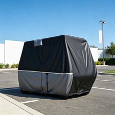 Full Coverage Golf Cart Cover 420D Waterproof Oxford Fabric 2 2/4 Passenger