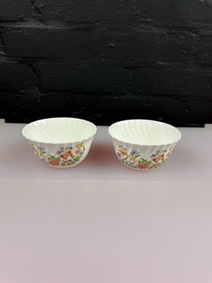 Aynsley Cottage Garden Zuckerdosen geriffelt oval offen 11,5 cm breit 2er Set