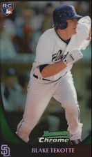 2011 Bowman Chrome Draft Refractors #86 Blake Tekotte Rookie Card RC. rookie card picture
