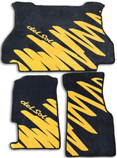 Yellow Honda Del Sol Zig Zag Mats - 3pc - Front Mats Trunk Mat - Rhd Or Lhd Yellow Honda Del Sol Zig Zag Mats - 3pc - Front Mats Trunk Mat - Rhd Or Lhd