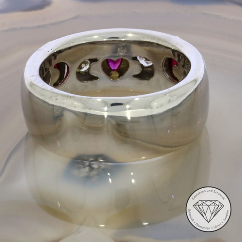 Wert 6.180,- Rubin Brillant Herren Ring 0,30 ct 750 / 18 Kt Gold massiv xxyy - Bild 3 von 4