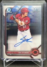 2022 Bowman Draft Chrome Sal Stewart #CDA-SS 1st Bowman Autograph Reds RC