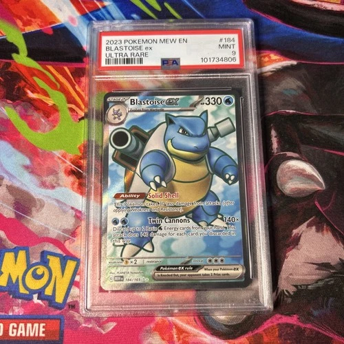 Blastoise ex 184/165 Pokémon Scarlet & Violet 151 Ultra Rare PSA 9