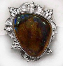 Natural Labradorite 925 Solid Genuine Sterling Silver Ring Sz 7.5 B19-9